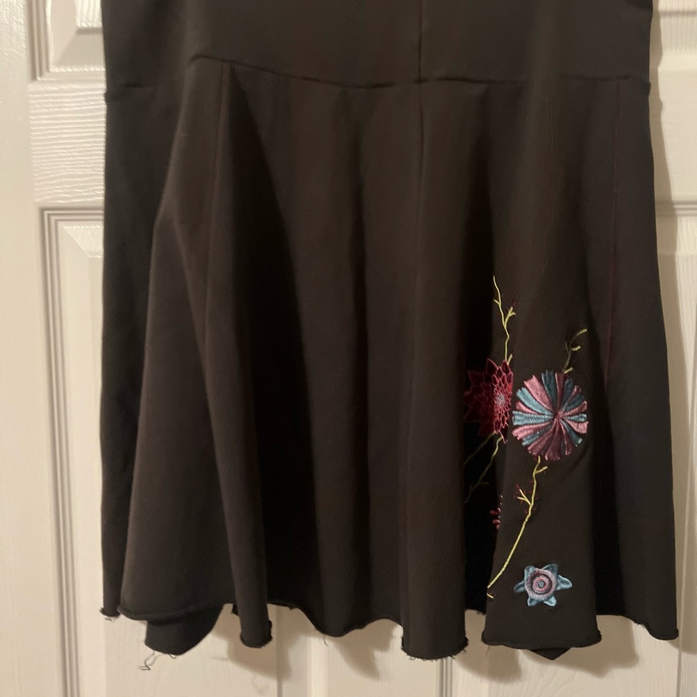 Matilda Jane Black Skirt with Colorful Floral Design